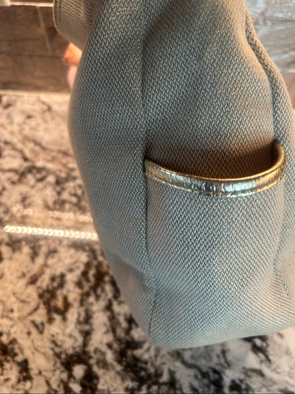 Burberry Taupe Canvas Shoulder Bag with Gold Logo and Braided Strap - Picture 13 of 15